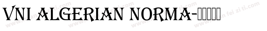 VNI Algerian Norma字体转换